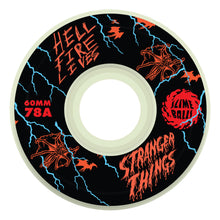Load image into Gallery viewer, Santa Cruz x Stranger Things Meek Slasher Eddie Wheels Slime GITD 60mm 78a