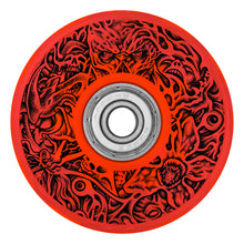 Load image into Gallery viewer, Santa Cruz x Stranger Things Hellfire Club Light Ups Wheels Slime Red 66mm 78a
