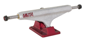 Stage 11 Delfino Silver/Red Hollow Independent Skateboard Trucks