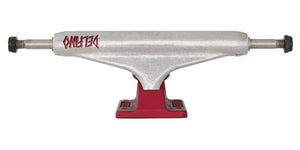 Stage 11 Delfino Silver/Red Hollow Independent Skateboard Trucks