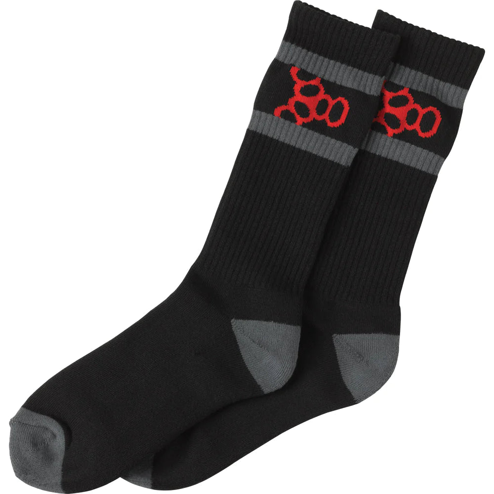 Triple 8 Icon Socks Black/Grey/Red