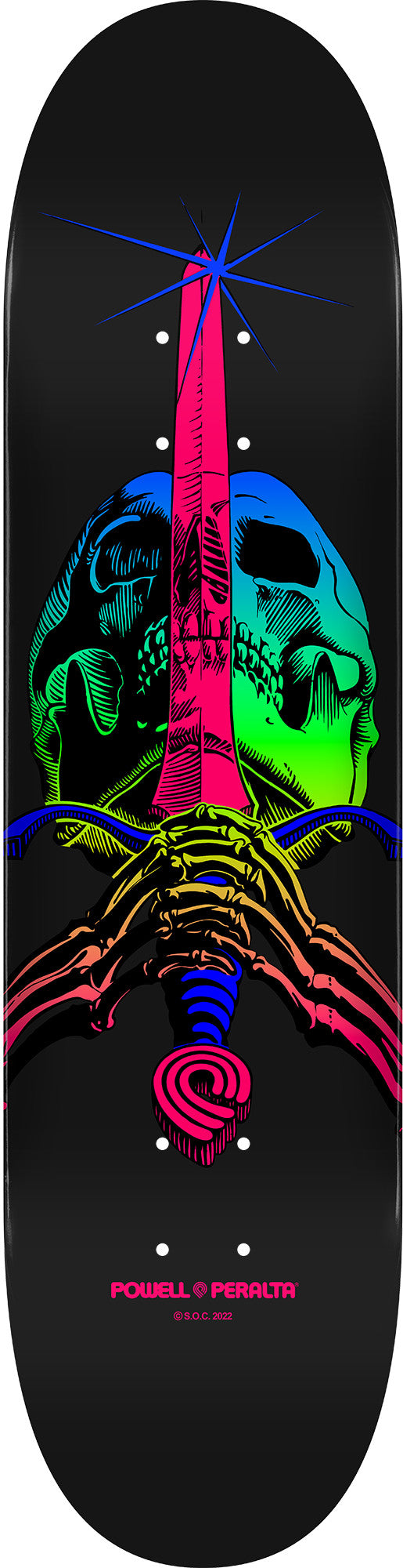Powell Peralta Skull Sword Green Fade Skateboard Deck 8.25