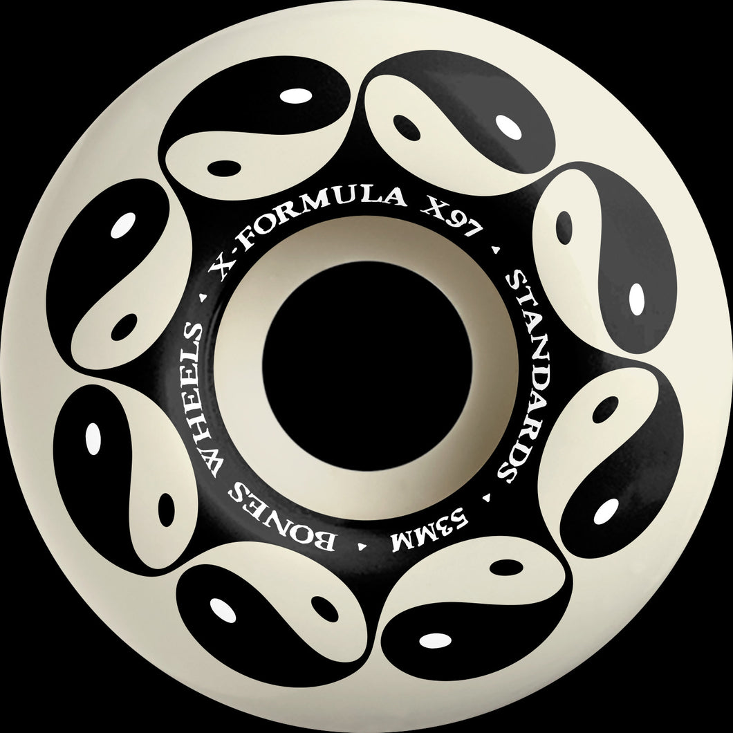 BONES X-Formula Skateboard Wheels Yin Yang 53mm V1 97A 4pk