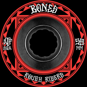 BONES ATF Rough Rider Runners Skateboard Wheels 59mm 80a 4pk Red