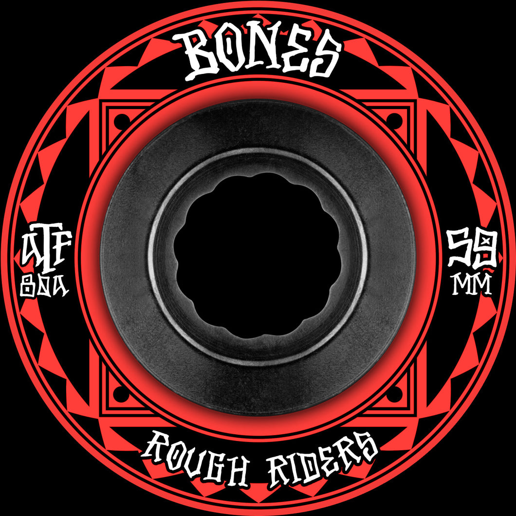 BONES ATF Rough Rider Runners Skateboard Wheels 59mm 80a 4pk Red