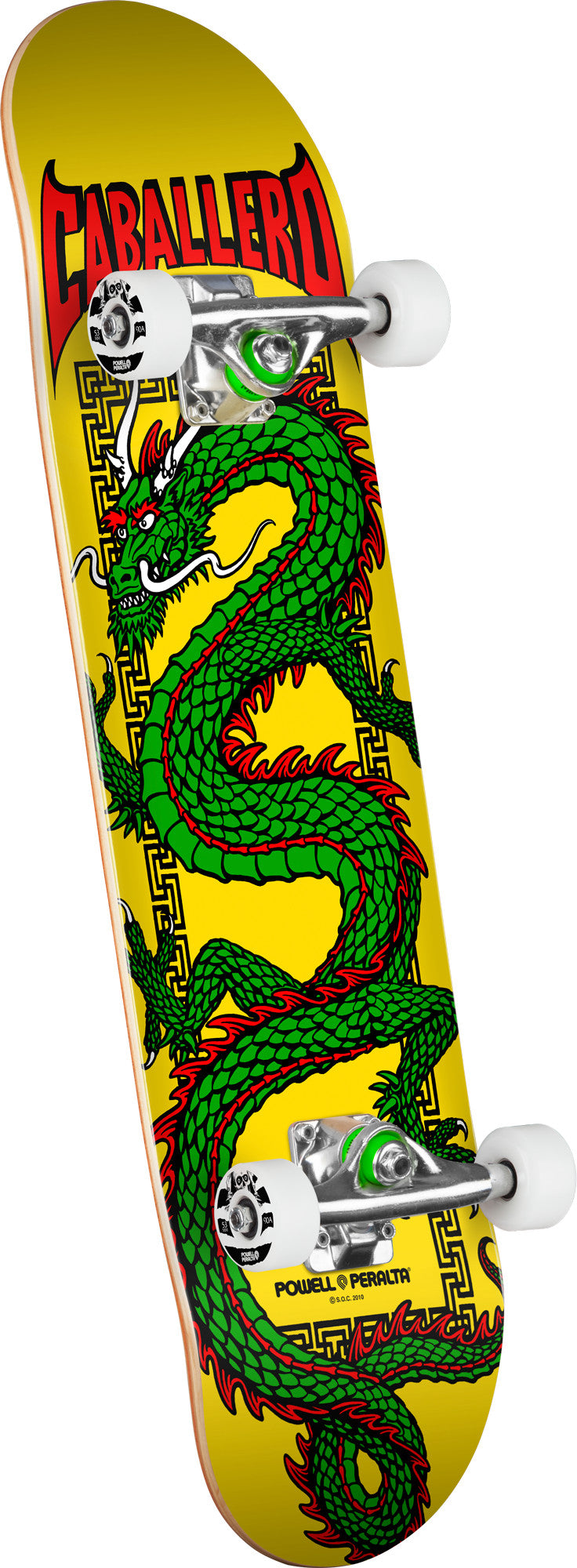 Powell Peralta Cab Chinese Dragon Birch Complete Skateboard Yellow - 7.5 x 28.65