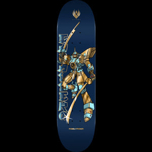 Powell Peralta Caballero Gundam FLIGHT Skateboard Deck Blue/Gold Foil 8.5"