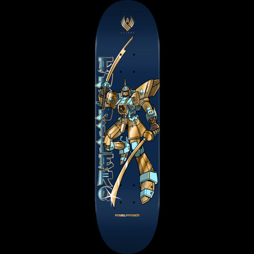 Powell Peralta Caballero Gundam FLIGHT Skateboard Deck Blue/Gold Foil 8.5