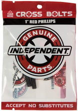 Load image into Gallery viewer, Independent Genuine Parts Cross Bolts Standard Phillips Skateboard Hardware 1&quot;
