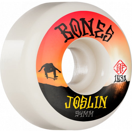 BONES WHEELS PRO STF Skateboard Wheels Joslin Sunset 54mm V1 Standard 103A 4pk