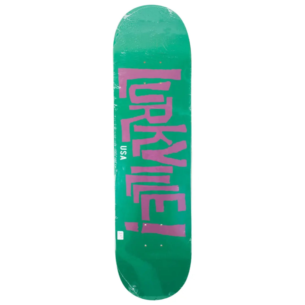 Lurkville Logo Green 8.25 Skateboard Deck