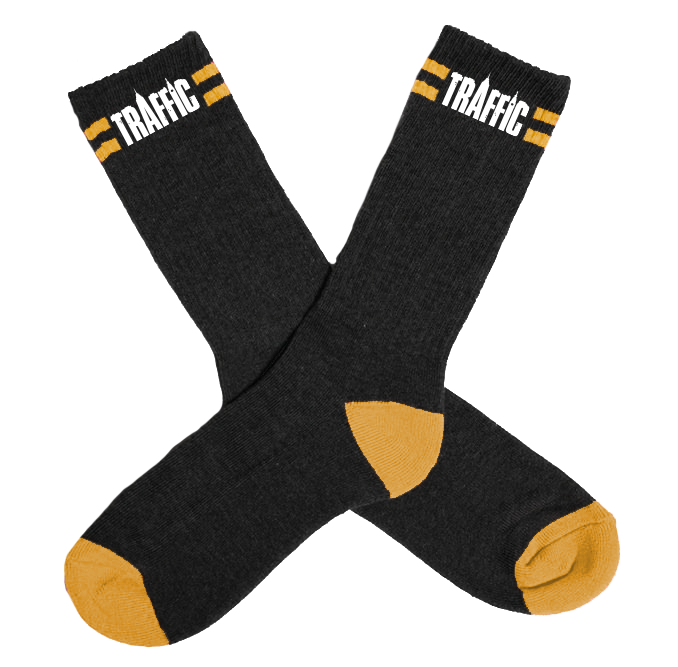 Traffic Merge Crew Socks Black OSFA