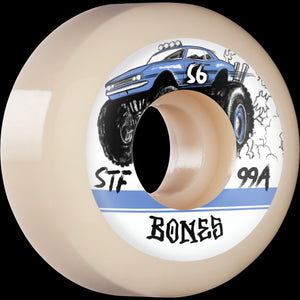 BONES WHEELS PRO STF Skateboard Wheels BONES Big Rigs 56mm V5 Sidecut 99a 4pk