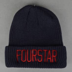 Fourstar New League Fold Beanie Navy/Red