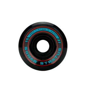 Radar Sonar Stratus 57mm 98a Black Roller Skate Wheel Set of 8