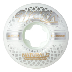 Ricta Skateboard Wheels Reflective Naturals Round 53mm 99A White