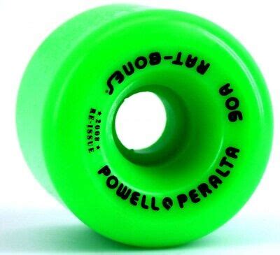Powell Peralta Rat Bones Skateboard Wheels 60mm 90a - Green (4 pack)