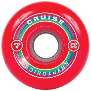 Kryptonics Cruise Wheels Clear Red 70mm 78a